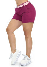 19694 Burgandy Short by Maripily Rivera - Pompis Stores