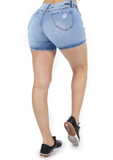 19914 Distressed Falda Pantalón by Maripily Rivera - Pompis Stores