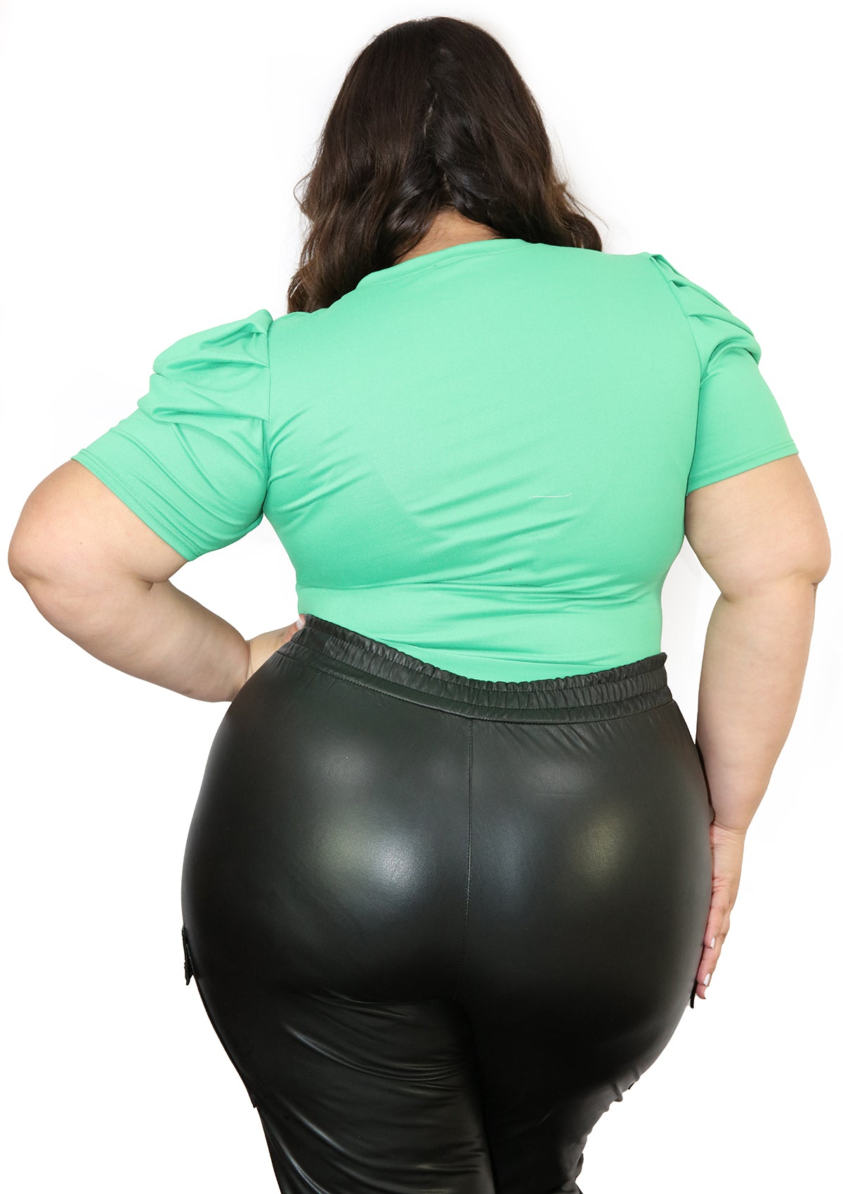 NY-T-1059-PL Green Blusa de Mujer Plus Size