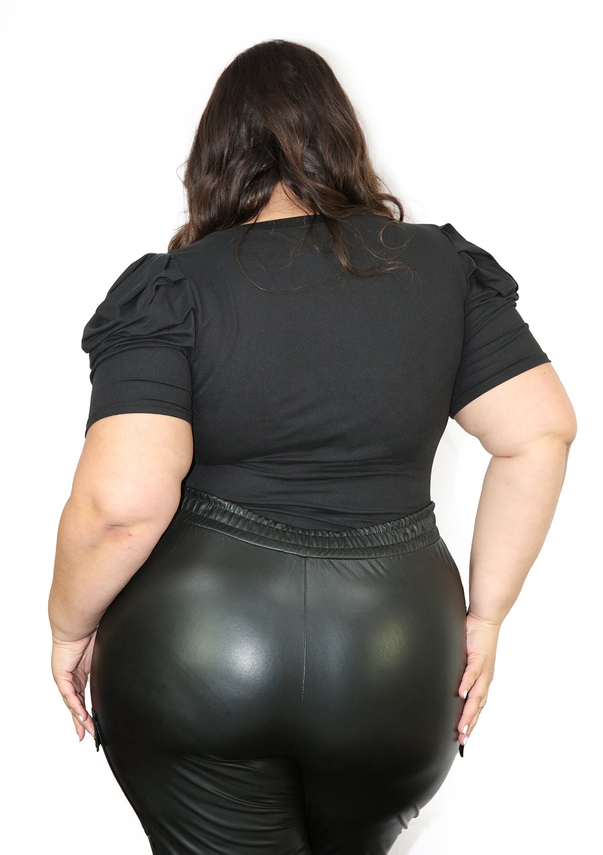 NY-T-1059-PL Black Blusa de Mujer Plus Size