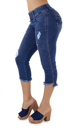 1109 Scarcha Women Denim Capri