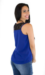 30811 Trendy by Keila Hernandez Women’s Lace Chiffon Top