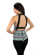 3697 Peplum Back Crop Top Trendy by Keila Hernández - Pompis Stores