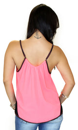 39491 Paneled Chiffon Top Trendy by Keila Hernández