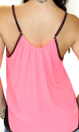 39491 Paneled Chiffon Top Trendy by Keila Hernández