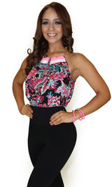 39691 Floral Print Blouse Trendy by Keila Hernández - Pompis Stores