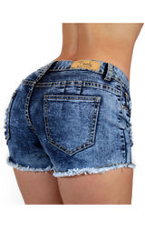 TDS5 Destroyed Denim Short Trendy by Keila Hernandez