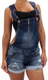 17293 Maripily Denim Short Overall - Pompis Stores