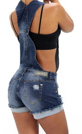17293 Maripily Denim Short Overall - Pompis Stores