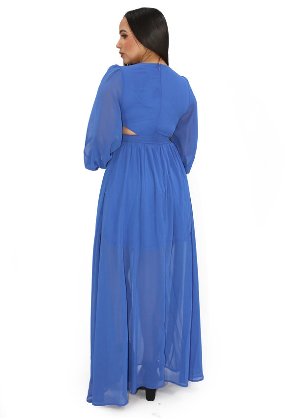 BF-HD-2135 Blue Maxi Traje de Mujer