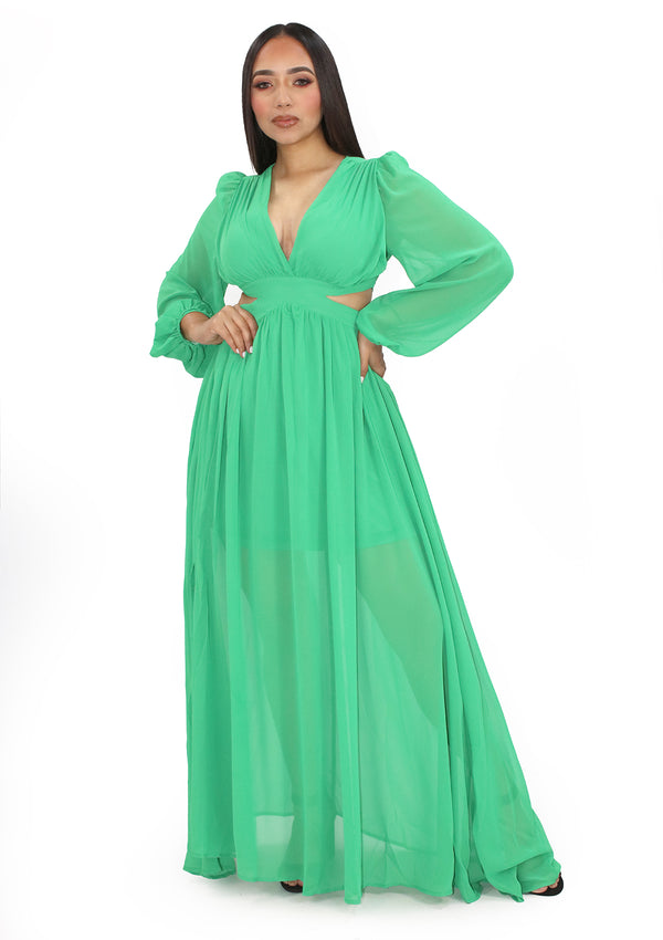 BF-HD-2135 Green Maxi Traje de Mujer