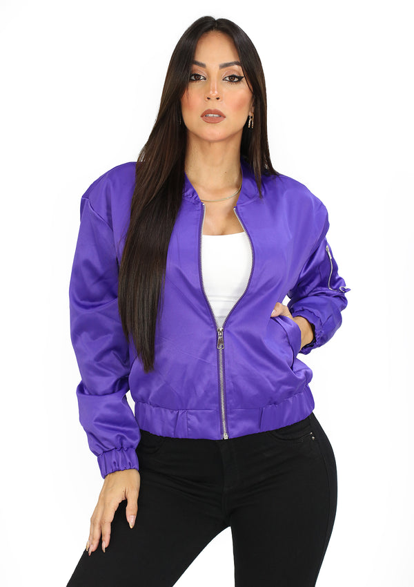 BLBJ07329 Purple Jacket de Mujer