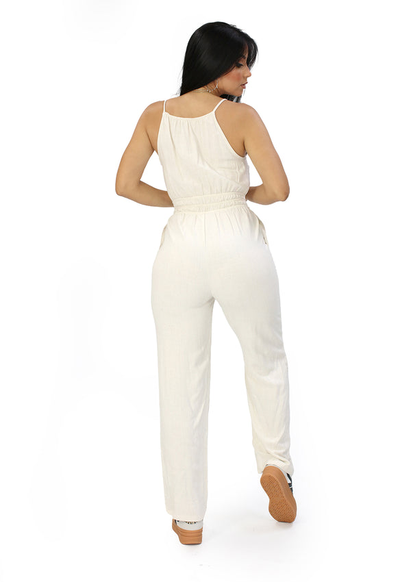 BL-BP-08037 Natural Jumpsuit de Mujer