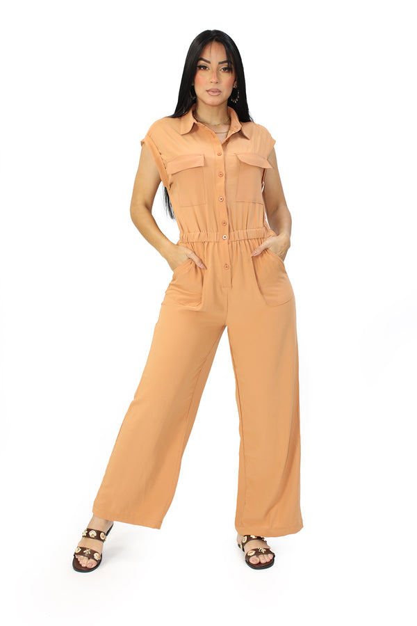 BL-BP-08068 Cinnamon Jumpsuit de Mujer