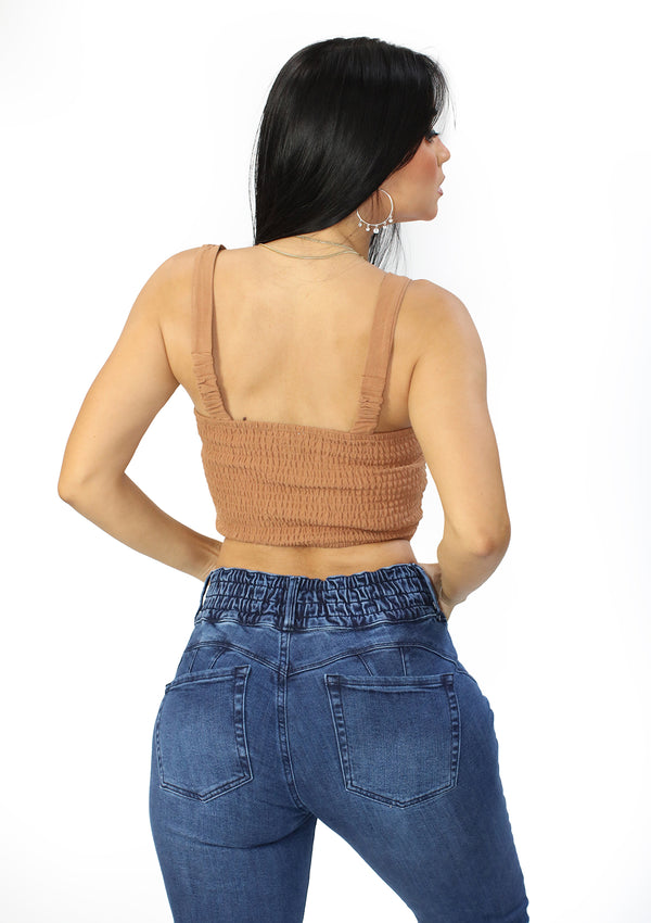 BL-BT-03843 Cinnamon Blusa de Mujer