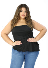 BL-T-6610S Black Blusa Plus de Mujer