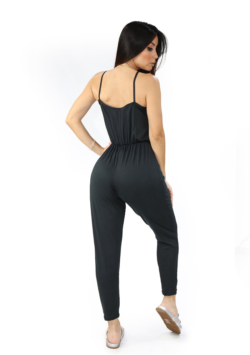 CA-BP-3110-N Black Jumpsuit de Mujer