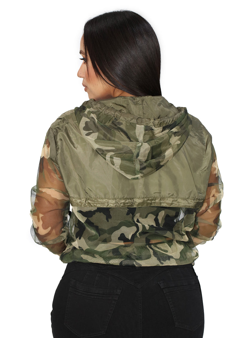 CHMJ5197 Camouflage Jacket Hoodie de Mujer