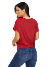 CH-T-23746 Dark Cherry Top de Mujer