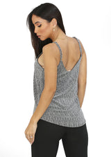 CH-T-24565 Metalic Silver Top de Mujer