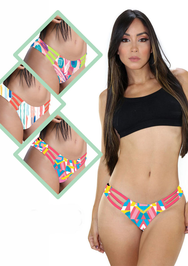 DB-6193 Strips Hip Hugger Panty by Dear Body