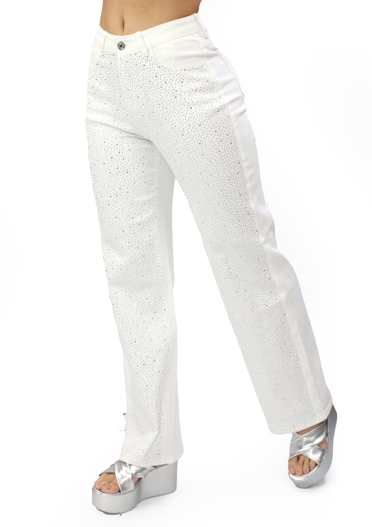 DJA-267215 White Denim Straight Fit de Mujer