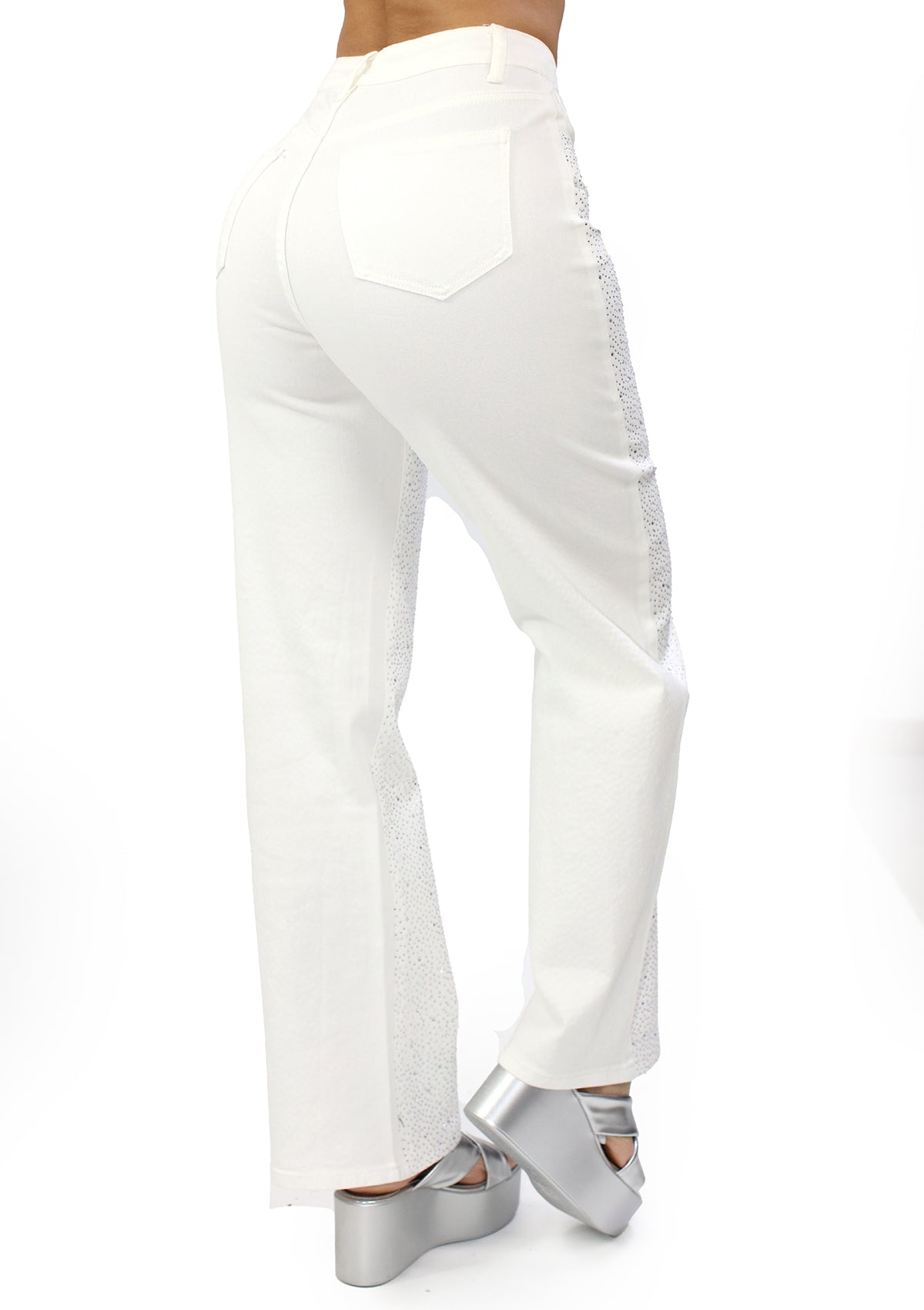 DJA-267215 White Denim Straight Fit de Mujer