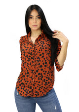 DN-A-1484-B Brown Blusa de Mujer