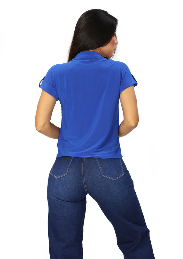 DN-A-3460-B Blue Blusa de Mujer