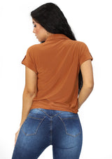 DN-A-3460-B Brown Blusa de Mujer