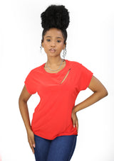 DNA-4409-T Red Blusa de Mujer