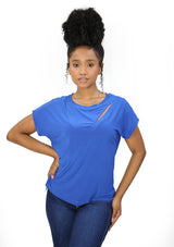 DNA-4409-T Blue Blusa de Mujer