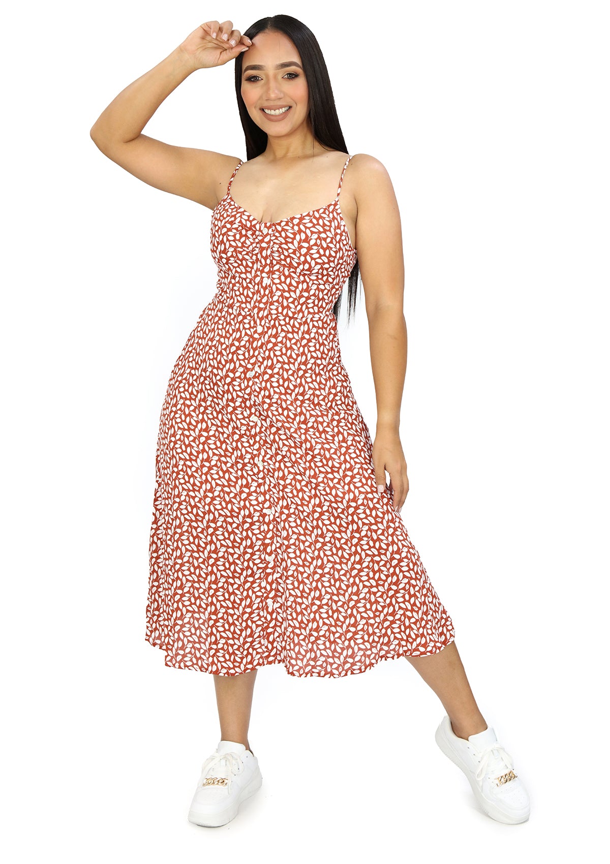 DN-A-5372-D Brown Vestido de Mujer