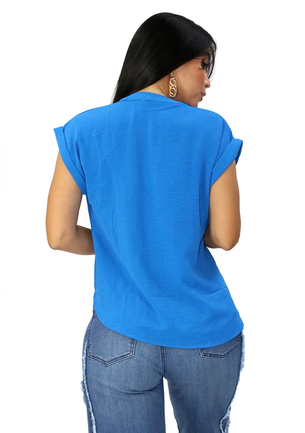 DN-A-5446-T Royal Blue Blusa de Mujer