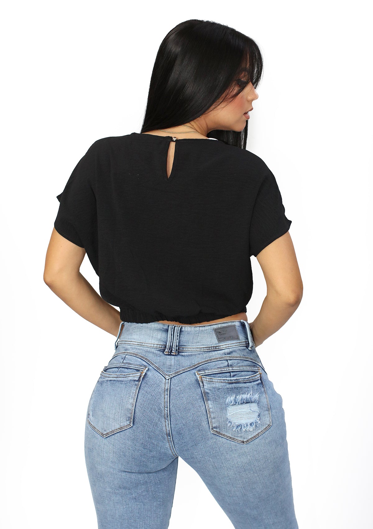 DN-A-5448-T Black Blusa de Mujer