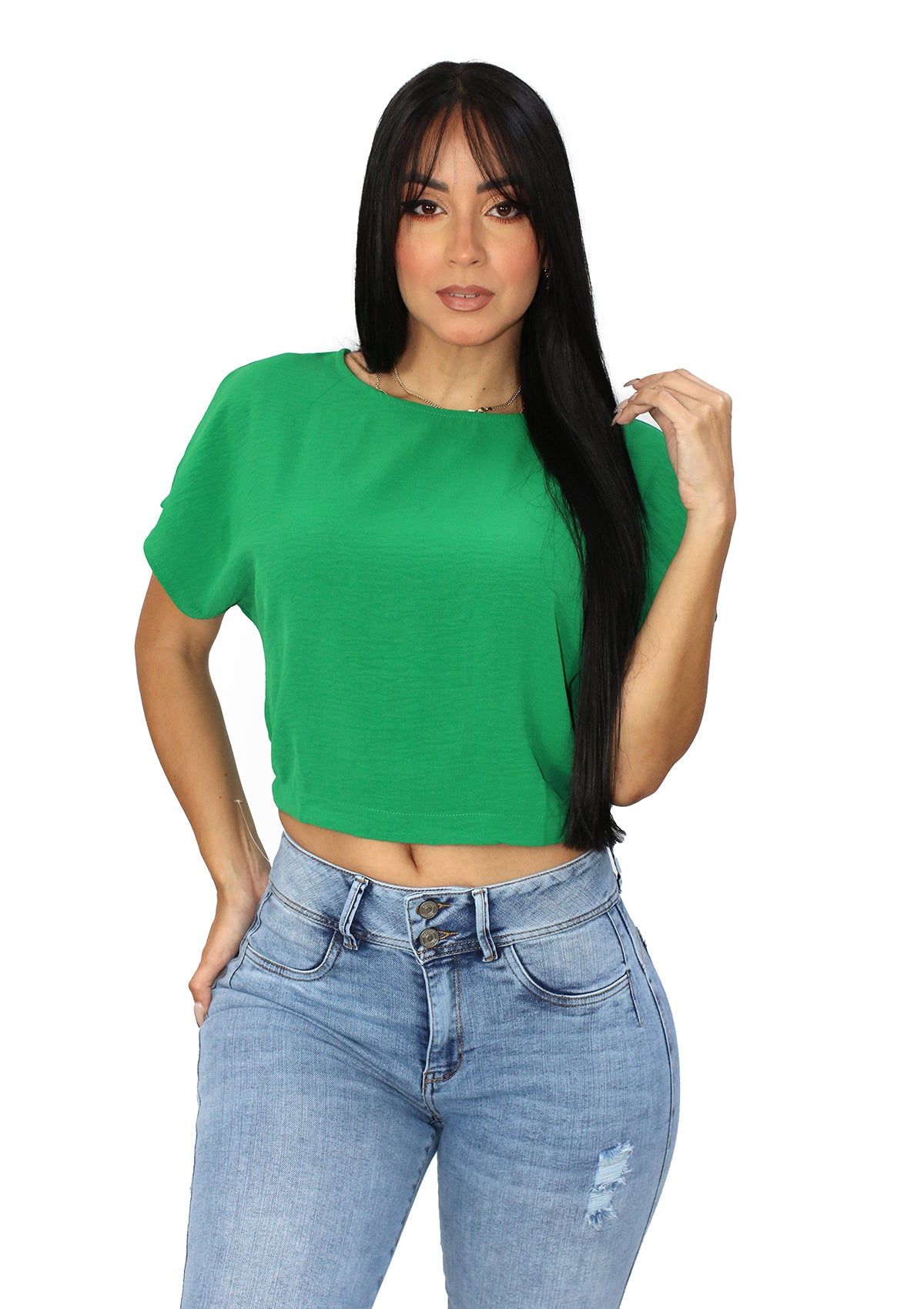 DN-A-5448-T Green Blusa de Mujer