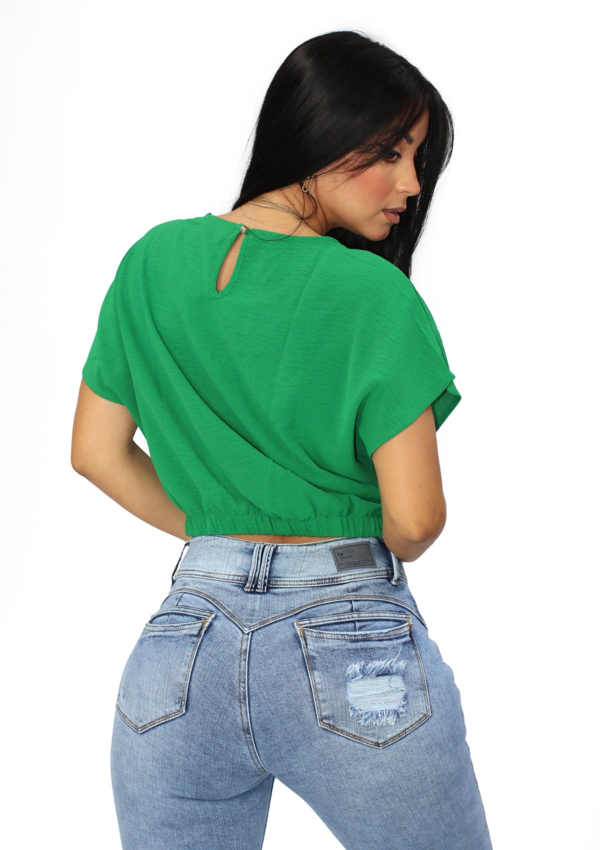 DN-A-5448-T Green Blusa de Mujer