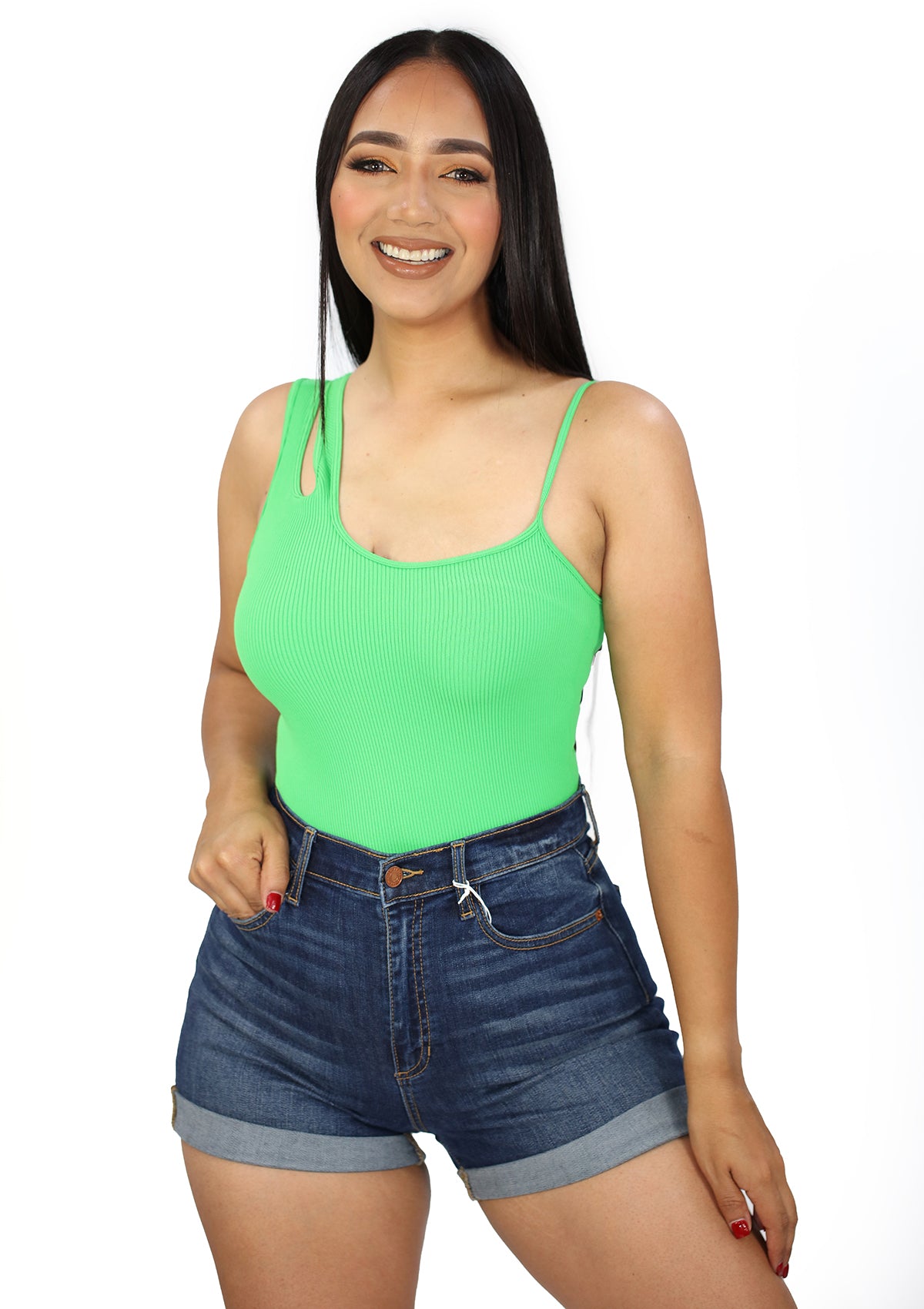 DY-1421 Green Bodysuit de Mujer