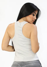 DZ-22-E319 Light Heather Gray Blusa de Mujer