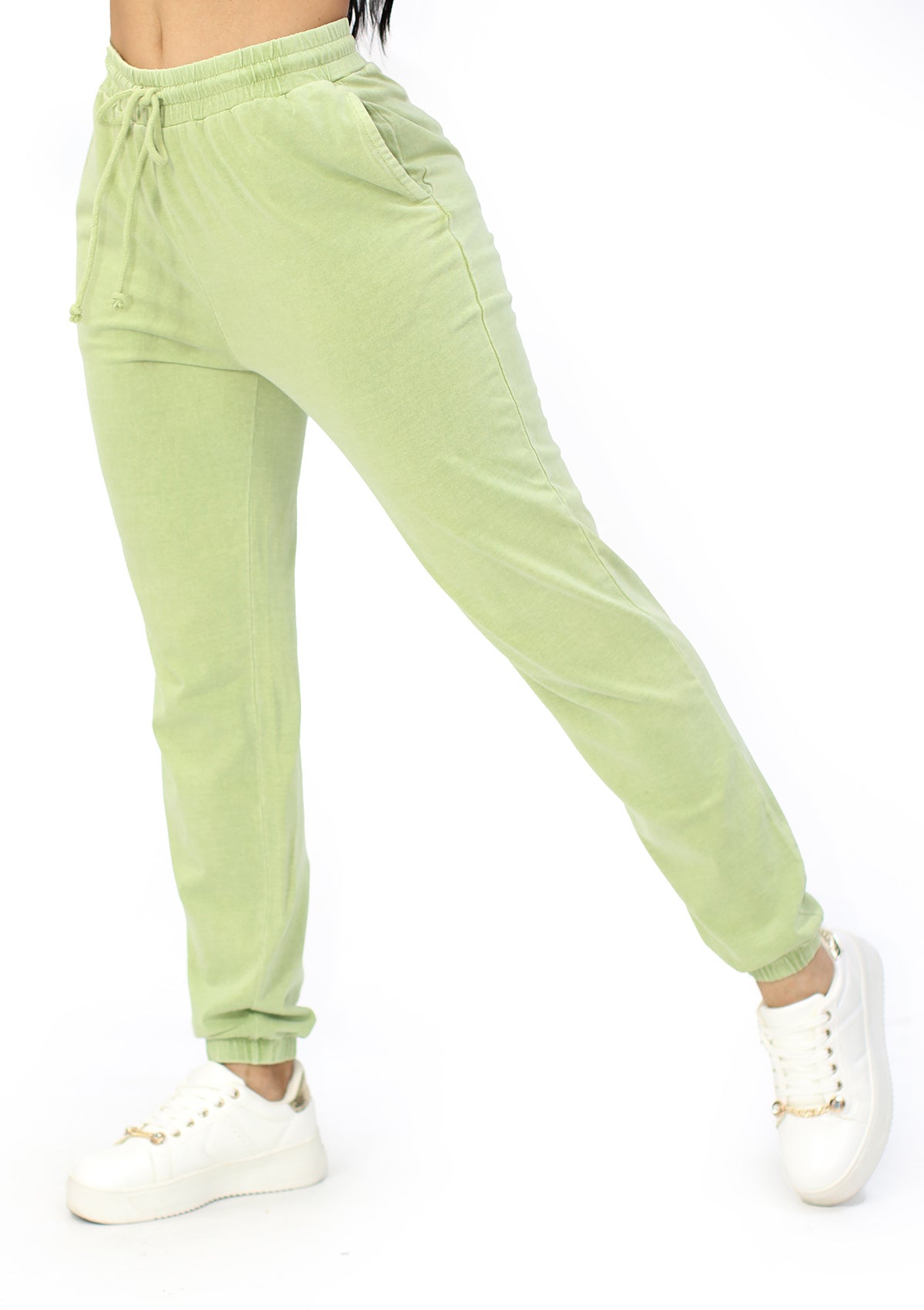 DZ-23-E185 Pale Olive Pantalon de Mujer