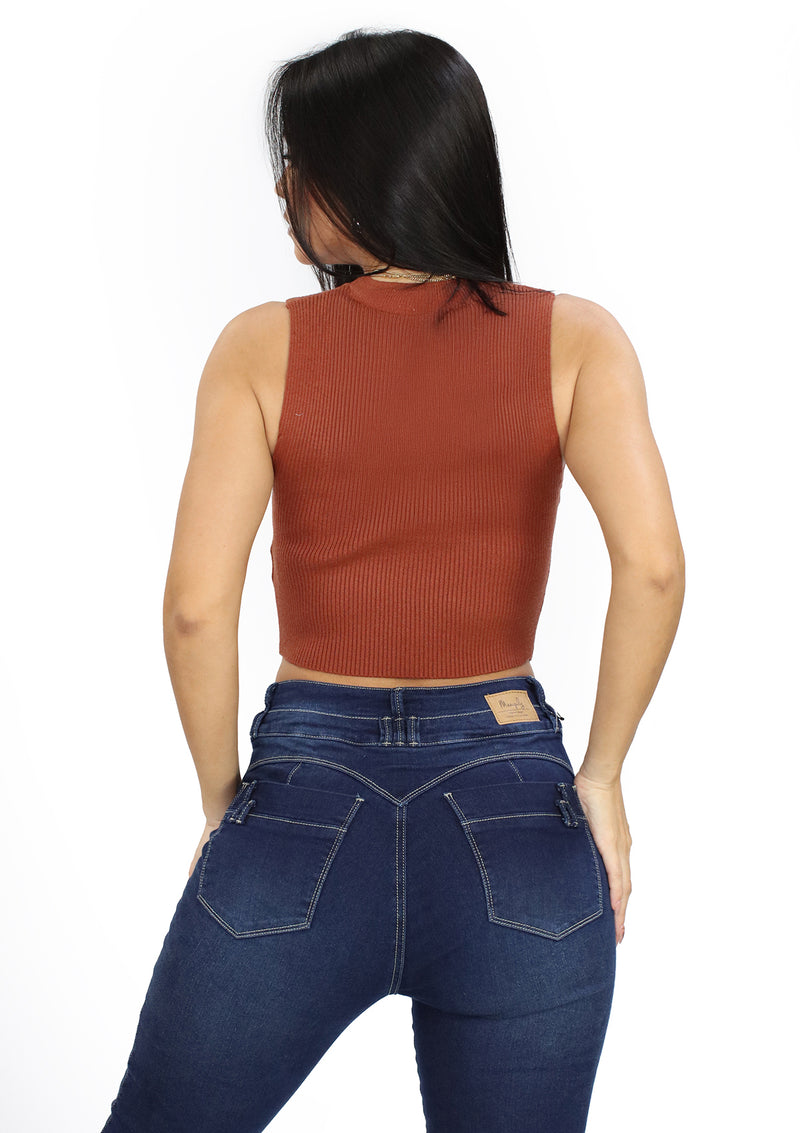 DZ-24-A558 Baked Clay Blusa de Mujer