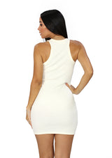 DZ-24-A902D Cream Traje de Mujer