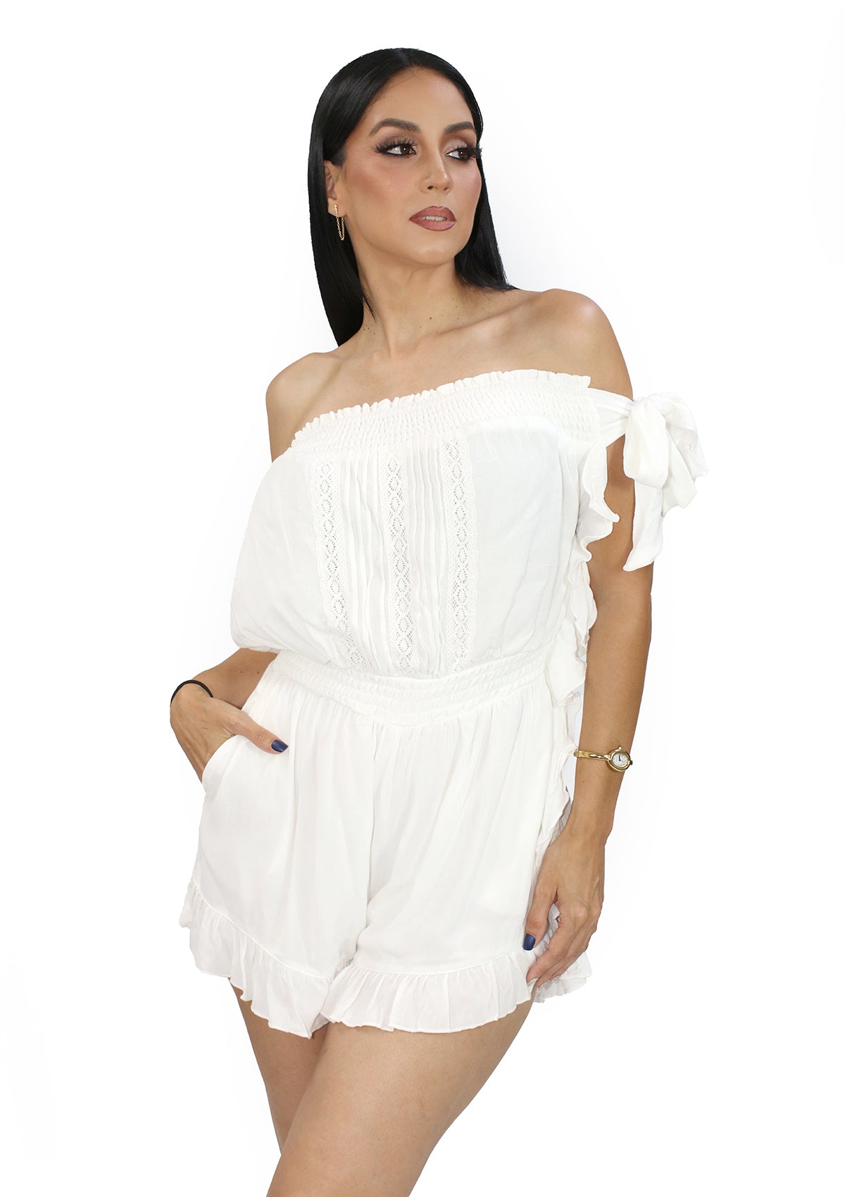 HF-25C-460 Off White Romper de Mujer