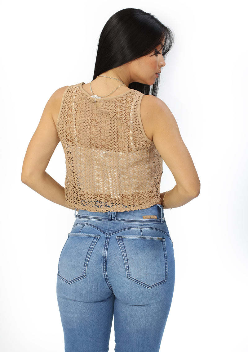 HF-25C-657 L. Taupe Blusa de Mujer