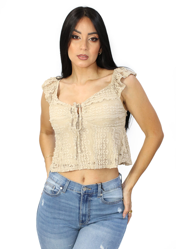 HF-25C-664 Mocha Blusa de Mujer