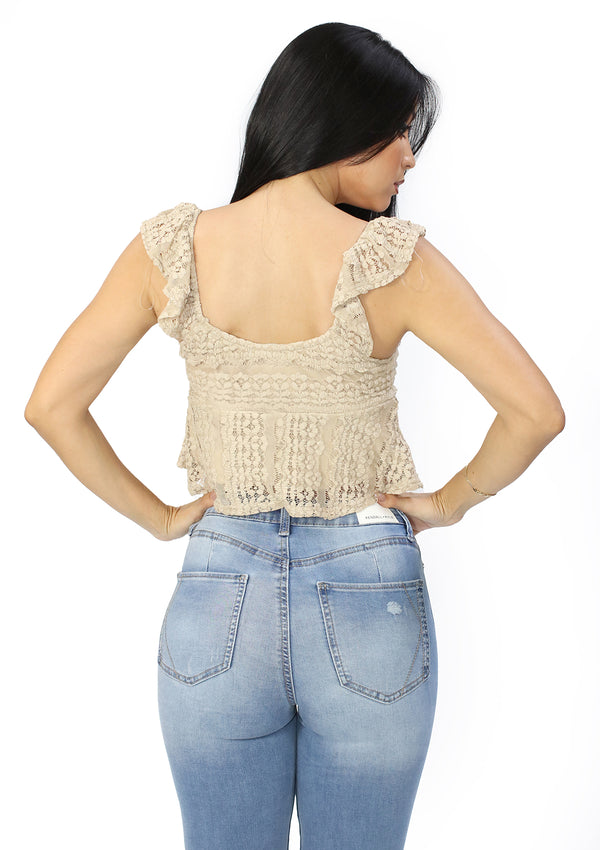 HF-25C-664 Mocha Blusa de Mujer