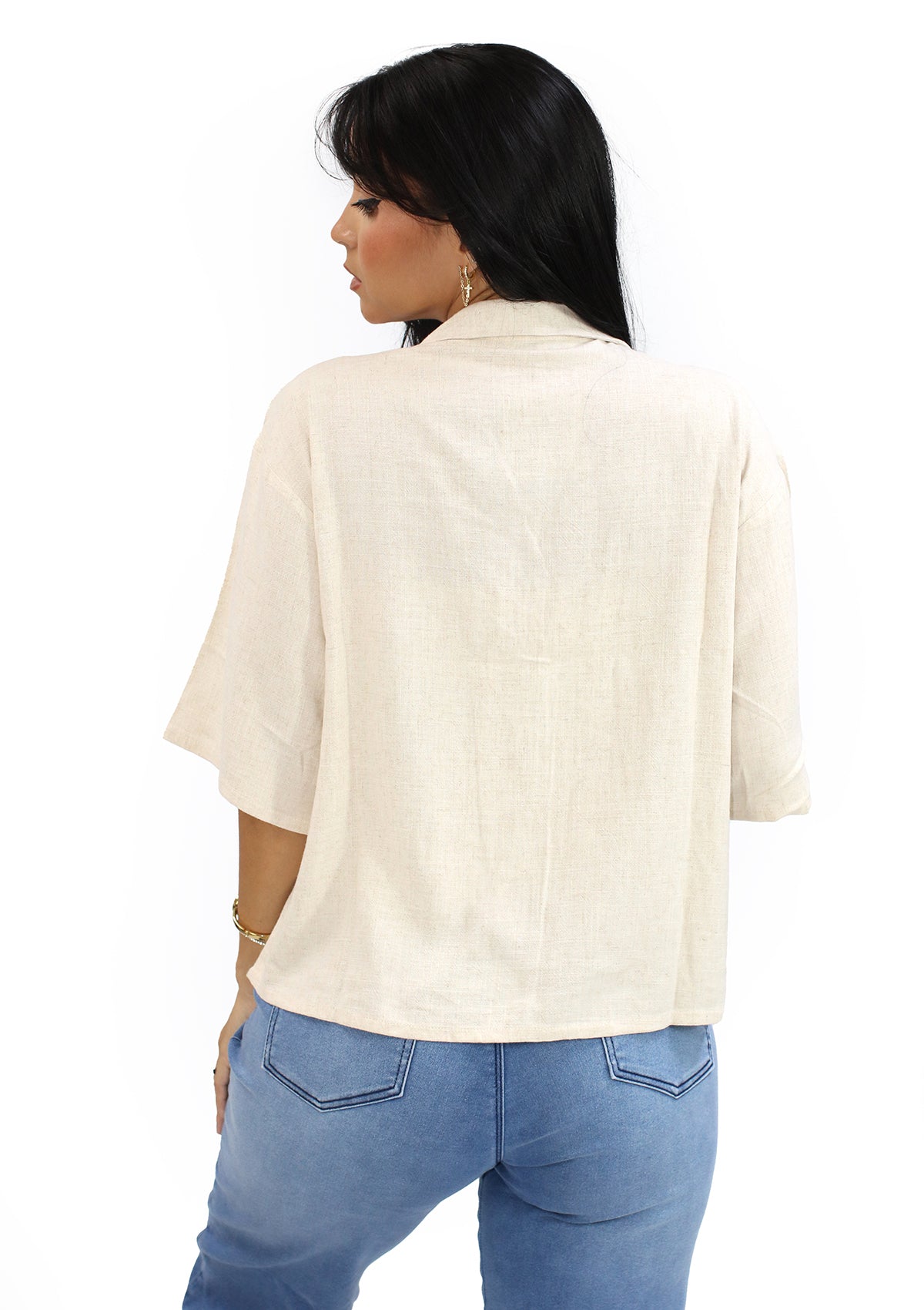 HF-25C-818 Oatmeal Blusa de Mujer