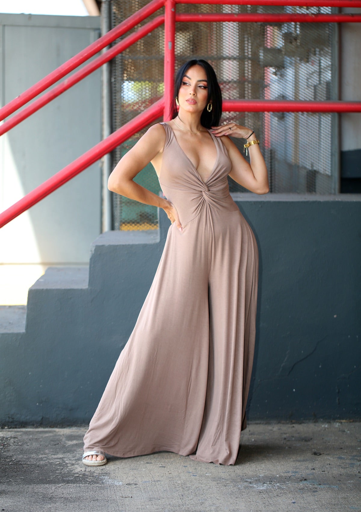 HF-25C-959 Dark Taupe Jumpsuit de Mujer
