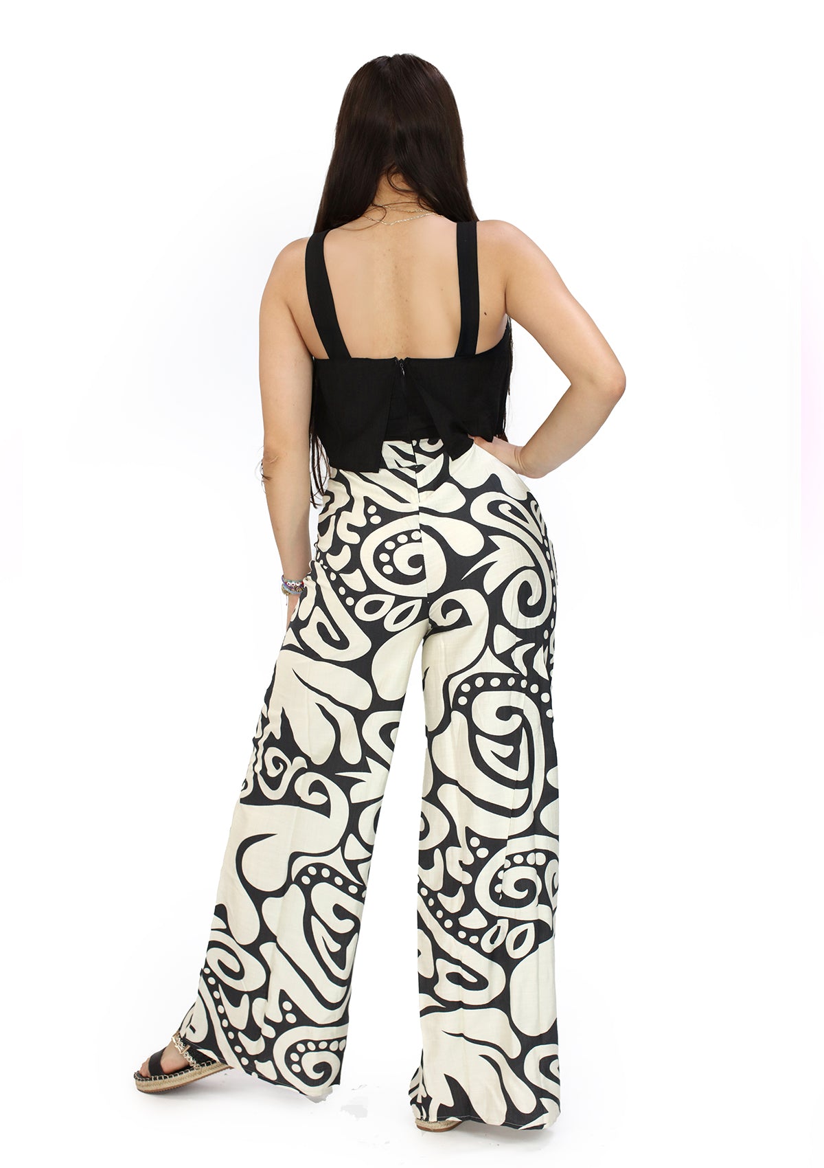 HF-25F-486D Black Jumpsuit de Mujer
