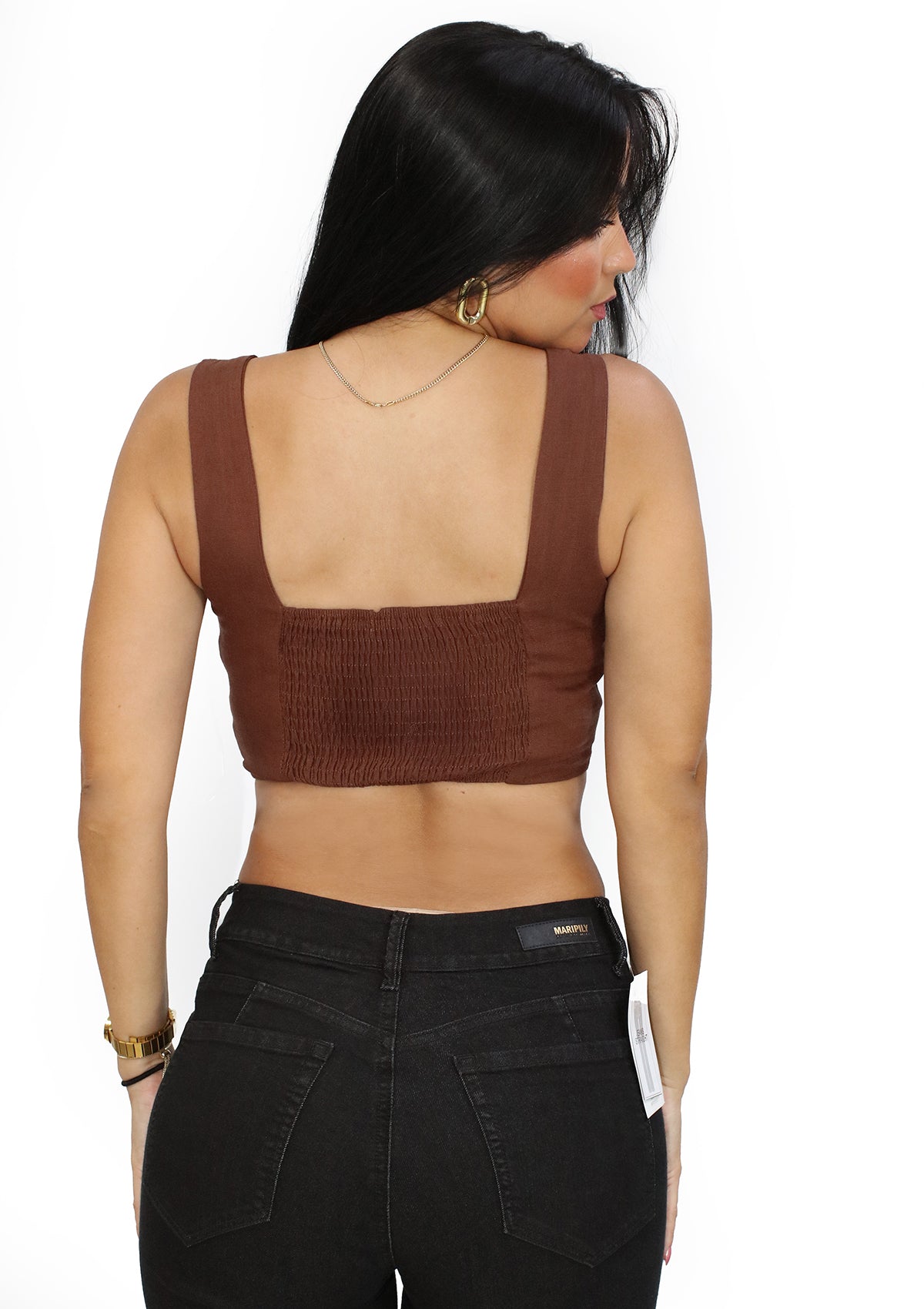 HF-26A-445 Off Chocolate Blusa de Mujer